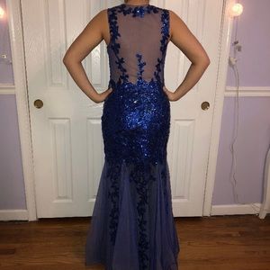 Prom dress size 8 royal blue